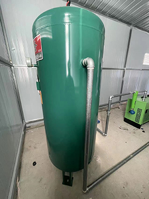 Industry air compressor for concrete production facilities powering mixing and pumping tools