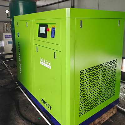Industry air compressor designed for food packaging facilities with stainless steel parts