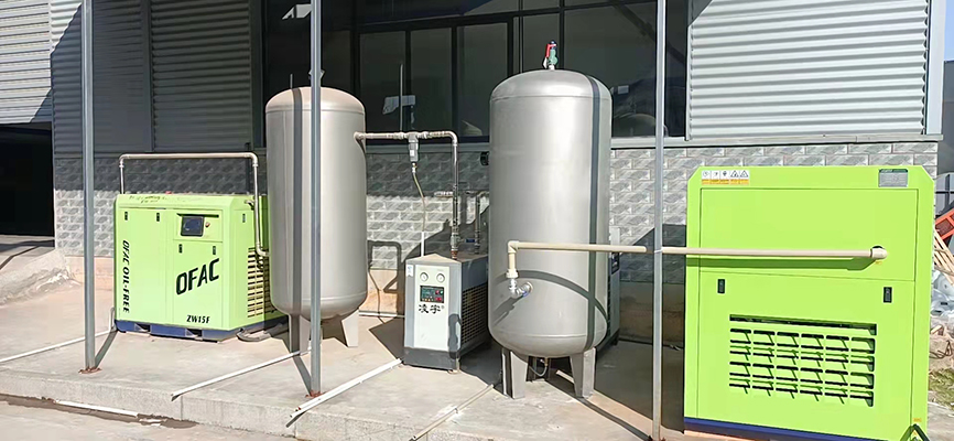 Industry air compressor designed for railway maintenance yards powering track tools